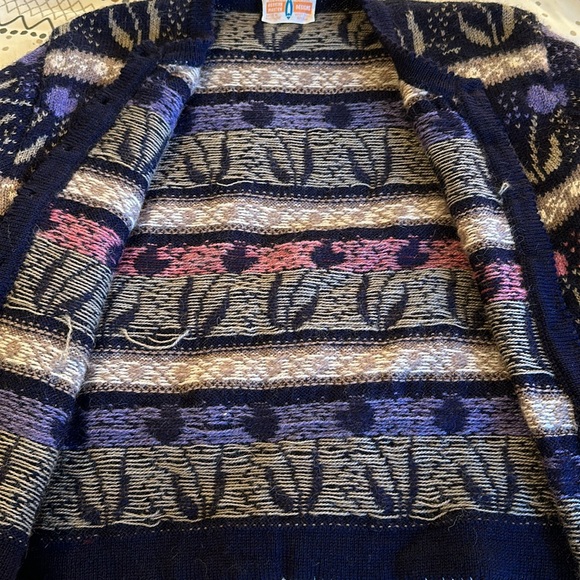 Vintage 100% Wool Floral Cardigan - Picture 6 of 7